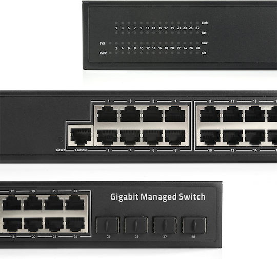 Cudy GS2024S2 v1 Unmanaged L2 Switch με 24 Θύρες Gigabit (1Gbps) Ethernet και 4 SFP Θύρες