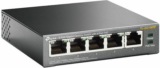 TP-LINK TL-SG1005P Unmanaged L2 PoE Switch with 5 Ethernet Ports