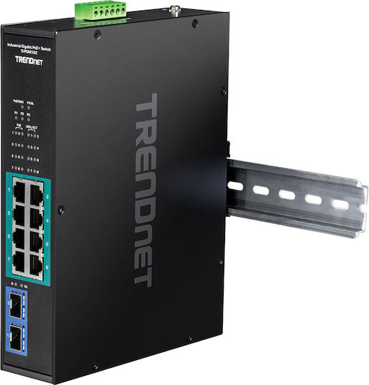 Trendnet TI-PGM102 Неуправляем L2 PoE+ Switch с 8 Портове Гигабитови (1Gbps) Ethernet и 2 SFP Портове