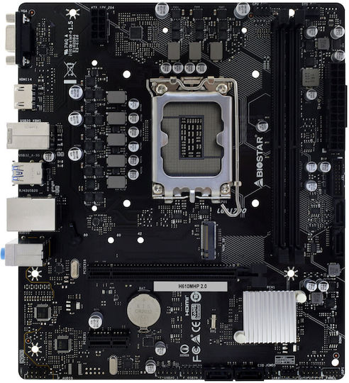 Biostar H610MHP 2.0 Motherboard Micro ATX με Intel 1700 Socket