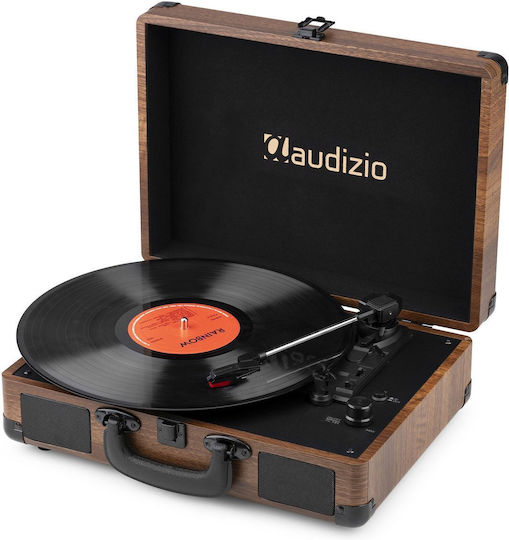 Audizio RP116W 102.073 Βαλιτσάκι Πικάπ με Προενίσχυση και Ενσωματωμένα Ηχεία Καφέ