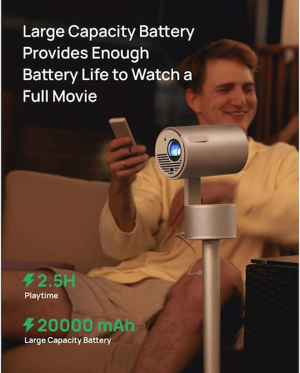 XGIMI MoGo 3 Pro & Power Base Stand Projector DLP Full HD Λάμπας LED με Wi-Fi και Ενσωματωμένα Ηχεία