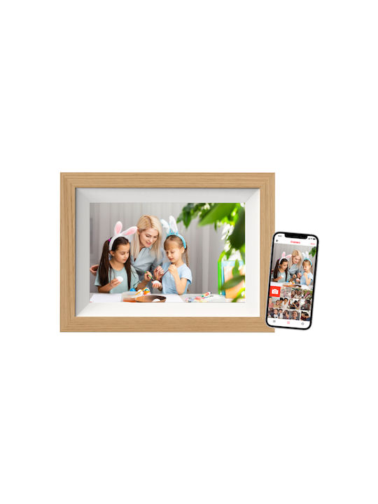 Braun Phototechnik Digiframe Digital Photo Frame 10.1" with WiFi Brown