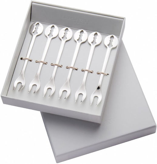 Casa Bugatti Kiss Set de Furculițe Fructe/Desert Inoxidabile Argintiu 6buc