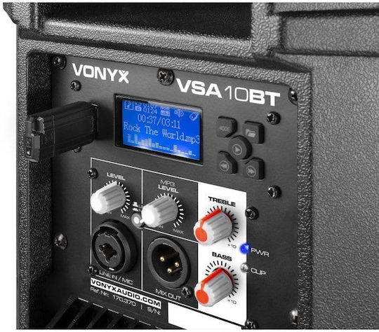 Vonyx VSA10BT 8715693312980 Active Speaker PA 200W with Woofer 10" 26.5x31x48cm.