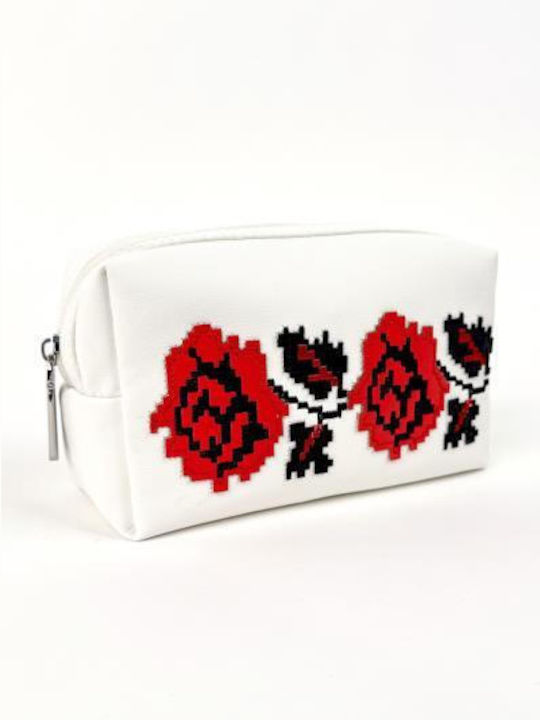 Toiletry Bag in White color 18cm