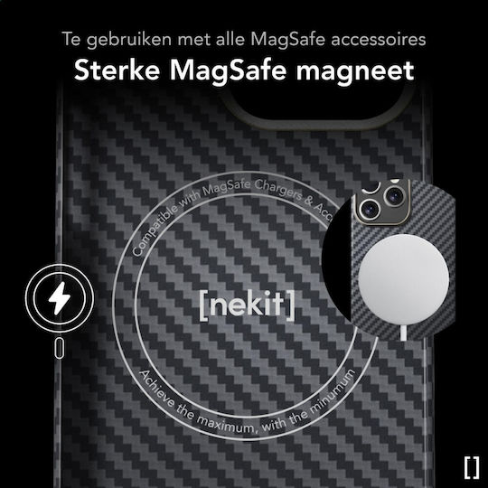 Nekit Umschlag Rückseite Aramid Fiber 1mm Schwarz (iPhone 17 Pro Max / iPhone 17 Pro / iPhone 16 Pro Max)