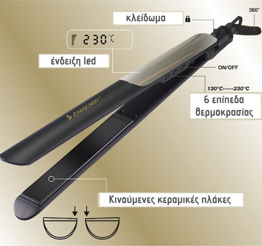 Beper P301PIS200 Hair Straightener with Ceramic Plates 54W