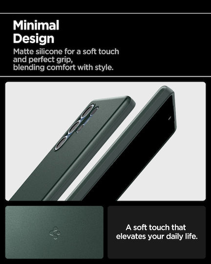 Spigen Thin Fit Mag Umschlag Rückseite Metallisch 1.55mm Abyss Green (Galaxy S25 Ultra,Samsung S25 Ultra)