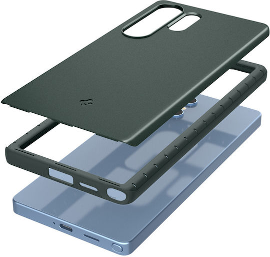 Spigen Thin Fit Mag Umschlag Rückseite Metallisch 1.55mm Abyss Green (Galaxy S25 Ultra,Samsung S25 Ultra)