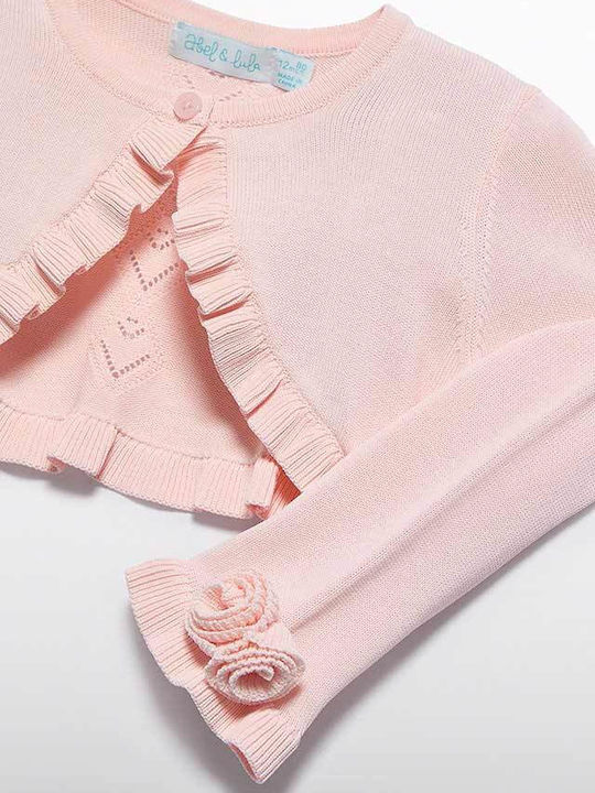Kinderstrickjacke Gestrickt Rosa