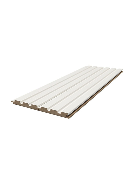 MDF Panel 3D Lamellen 502040 Beat St 16 119 2750mm Weiß Newplan
