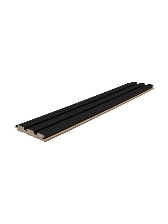 MDF Панел 3D Ламели 505090 Beat St 16 119 2750мм Черен Newplan