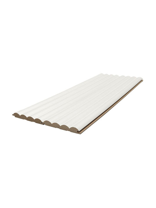 MDF Paneel 3D Lamellen 802040 Wave St 16 119 2750mm Weiß Newplan