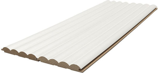 MDF Панел 3D Ламели 802040 Вълна St 16 119 2750мм Бял Newplan