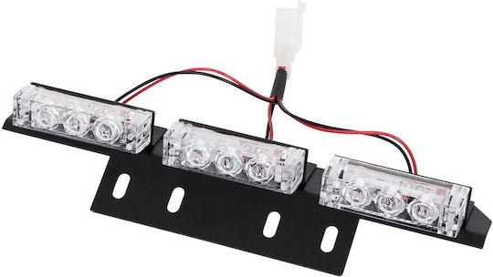 GloboStar Μπάρα Σήμανσης Αυτοκινήτου LED 10 - 30V Αδιάβροχη 18cm με Κόκκινο Φωτισμό