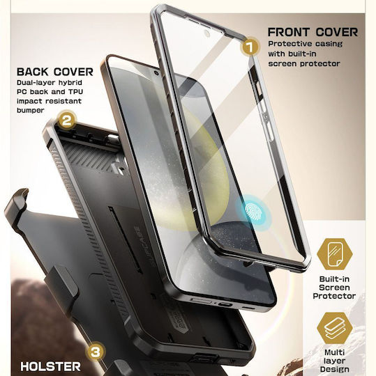 Supcase Unicorn Beetle Pro 360 Vollschutz Silikon / Kunststoff Schwarz (Galaxy S25)