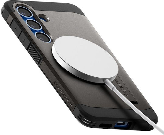 Spigen Tough Armor MagSafe Umschlag Rückseite Silikon / Kunststoff 0.3mm Gray (Galaxy S25+)