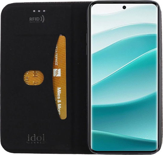 Idol 1991 Book Piele artificială Negru (Redmi Note 14 Pro 4G)