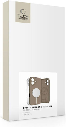 Tech-Protect Liquid Magsafe Back Cover Silicone Brown (iPhone 16)