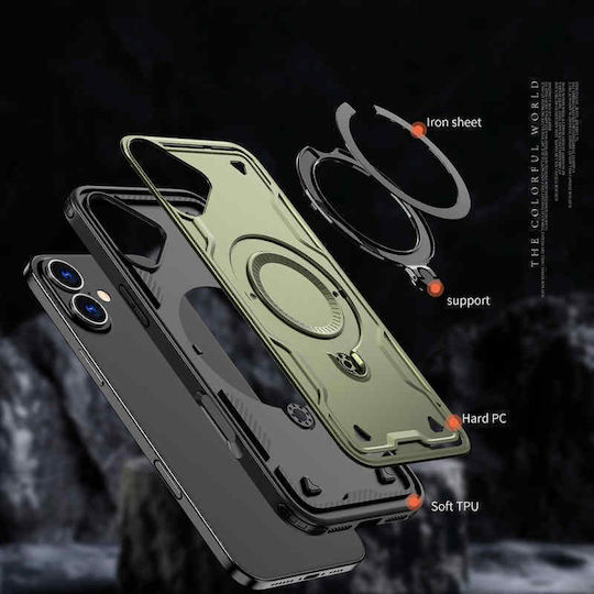 Hurtel Hybrid Back Cover Durable Green (iPhone 16)