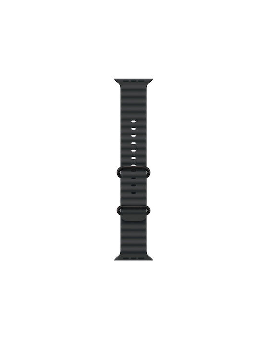 Apple Ocean Band - Black Titanium Finish Curea Silicon cu Pin Negru (Apple Watch 46mm)