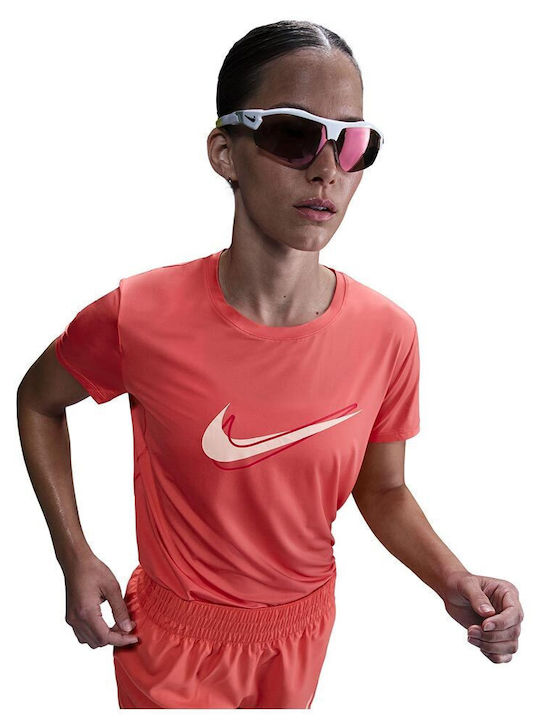 One Swoosh Damen Bluse Kurzärmelig Koralle