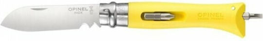 Opinel Νo.9 Inox Do Yourself Knife Yellow with Blade made of Stainless Steel 001792