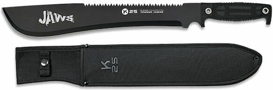 K25 Canne Cutter Jaws Machete Überleben Schwarz in Hülle