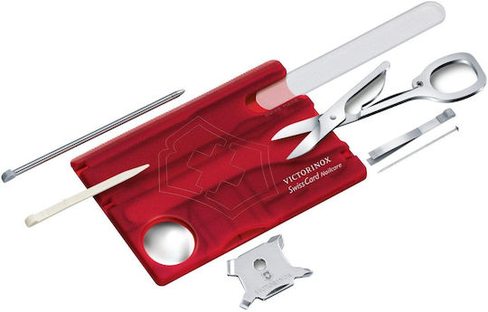 Victorinox SwissCard Nailcare Карта Мултифункционален Инструмент 13 Инструмента Червена