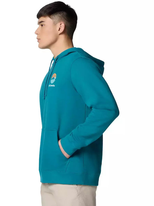 Columbia Trek Graphic Sweatshirt mit Kapuze Türkis