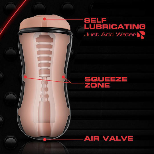 Blush M For Men Soft & Wet Pussy With Pleasure Ridges & Orbs Self Lubricating Masturbator BL-84023 1Stück