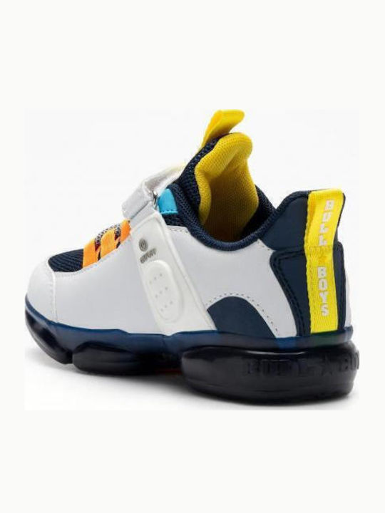 Kinder Sneakers mit Klettverschluss & Lichtern Weiß
