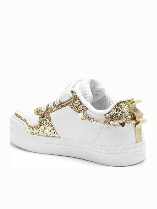 Gioiello Kinder Sneakers mit Klettverschluss Gold