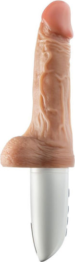 Dr. Skin Silicone Dr. Hammer 7 Inch Thrusting Dildo With Handle Beige