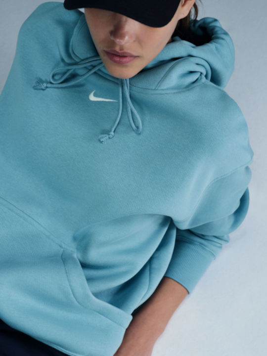 Phoenix Damen Sweatshirt Kapuzen Blau