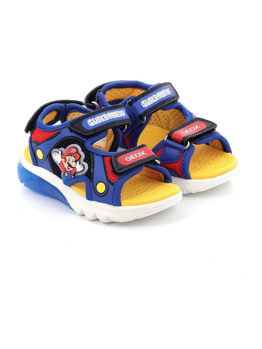 Kids' Sandals J Sandal Ciberdron with Velcro & Lights Blue