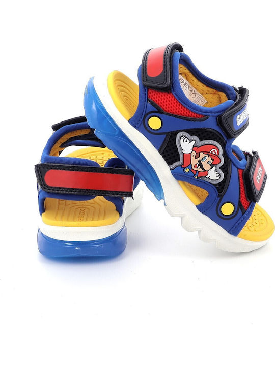 Kids' Sandals J Sandal Ciberdron with Velcro & Lights Blue