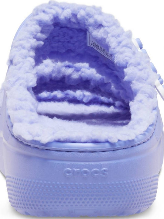 Crocs Classic Cozzzy Anatomical Women's Slippers in Lilac color