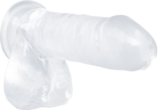 B Yours Diamond Glimmer Realistisches Dildo mit Hoden und Saugnapf Transparent 20cm
