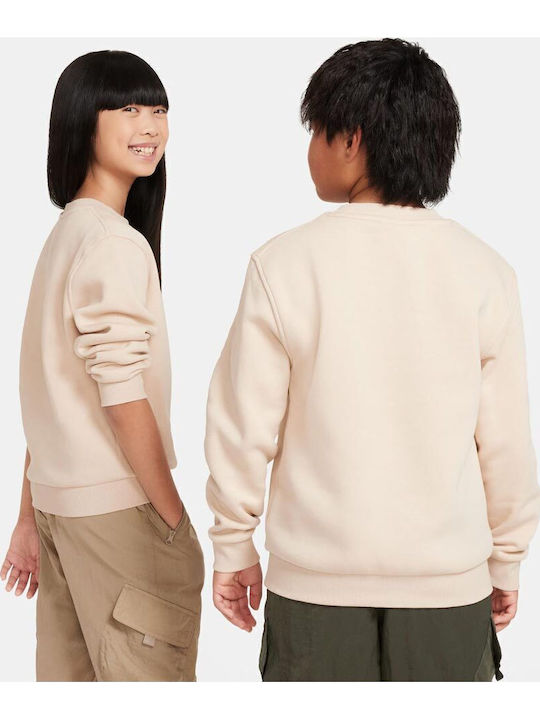 Fleece Kids Sweatshirt Beige Sportswear Club