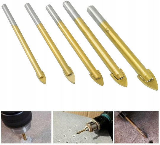 Verke Drill Carbide with Cylindrical Shank for Glass και Tiles