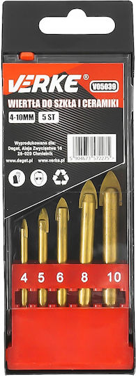 Verke Drill Carbide with Cylindrical Shank for Glass και Tiles