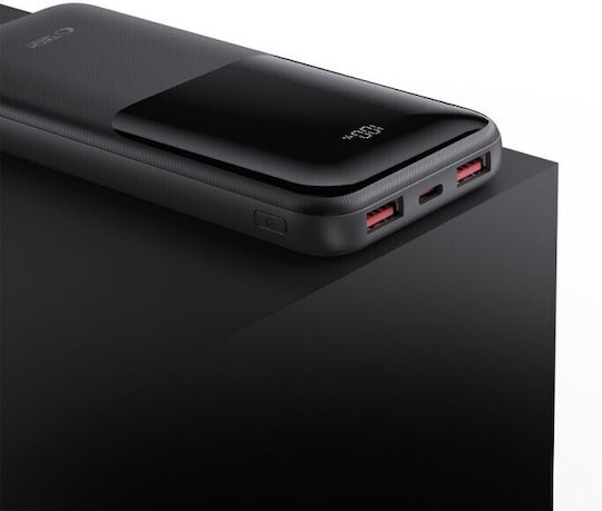 Tech-Protect PB01 Power Bank 10000mAh 22.5W με 2 Θύρες USB-A και Θύρα USB-C Μαύρο