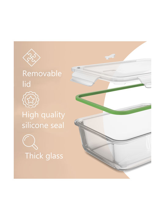 CLASSBACH Lunchbox Glas Transparent Geeignet für die Mikrowelle 7Stück