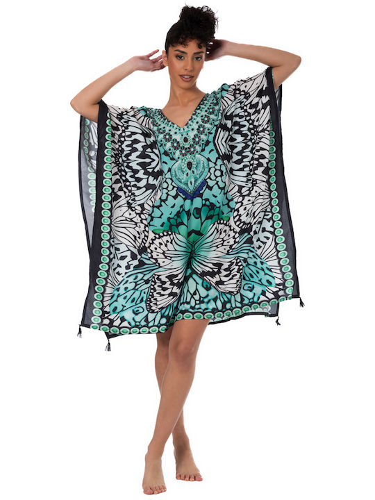 Indischer Kaftan Poncho Ar224-c Solo Me Damen 90cm X 90cm Einheitsgröße
