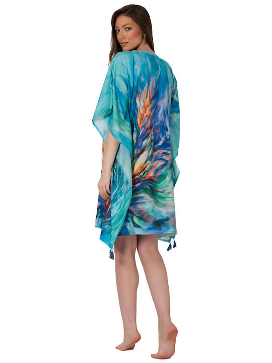 Indischer Kaftan Poncho Ar227-c Solo Me Damen Einheitsgröße 90cm x 90cm
