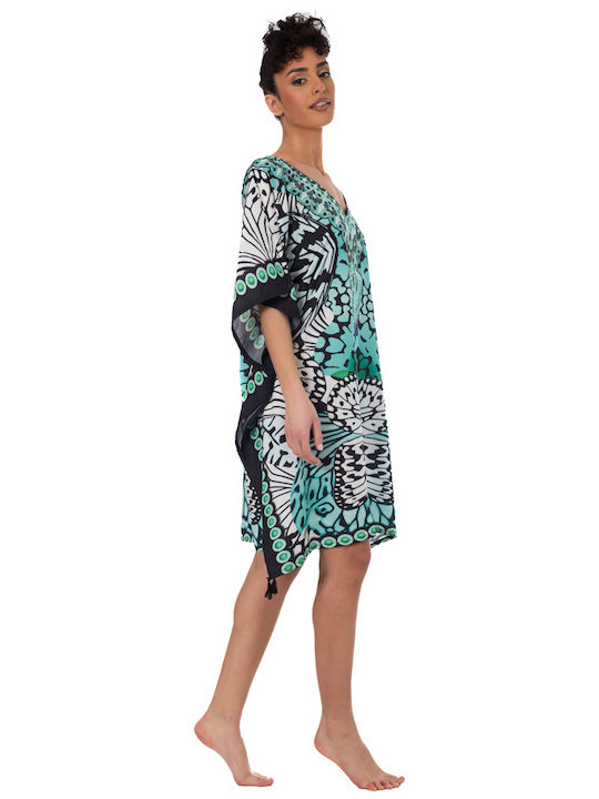 Indischer Kaftan Poncho Ar224-c Solo Me Damen 90cm X 90cm Einheitsgröße