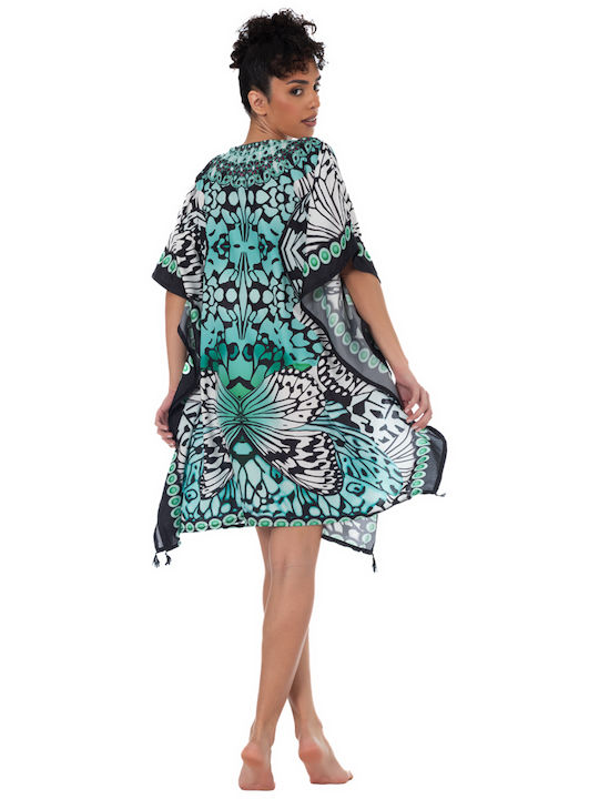Indischer Kaftan Poncho Ar224-c Solo Me Damen 90cm X 90cm Einheitsgröße