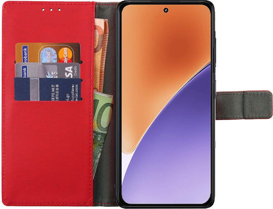 Volte-Tel Book Piele artificială / Silicon Roșu (Xiaomi 15)